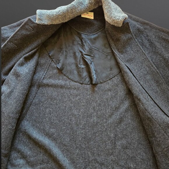 Vintage Steinbock Cape Coat Womens Gray Austrian Wool One Size cloak Poncho - Picture 9 of 9